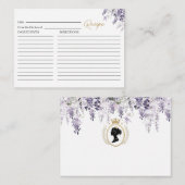 水の色エレガントヴィンテージブリガートン藤の流れ エンクロージャーカード (正面/裏面)