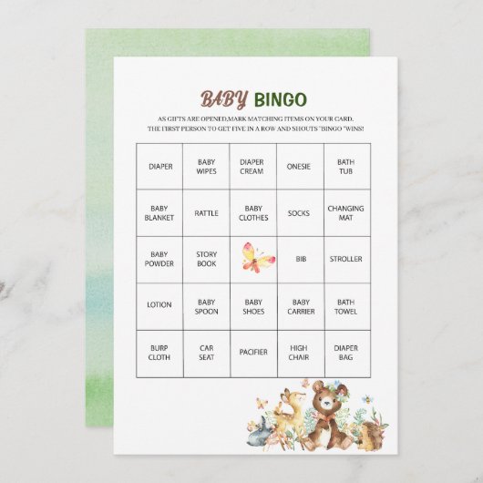 水の色エレガント冒険を開始ベビーSh シーズンカード (正面/裏面)