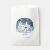 水の色エレガント冬の北極動物のベビーショー フェイバーバッグ (正面)