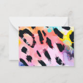 水の色エレガント反抗的な子どもサファリ動物よりも ノートカード (裏面)