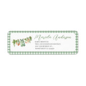 水の色エレガント地元の赤ちゃんシャワー ラベル (正面)