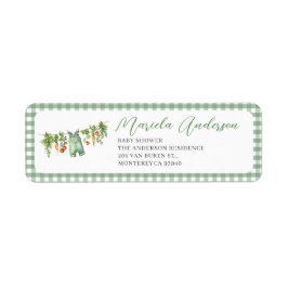 水の色エレガント地元の赤ちゃんシャワー ラベル