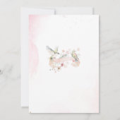 水の色エレガント妖精の最初の誕生日ベビーショー 招待状 (裏面)