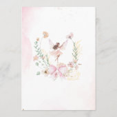 水の色エレガント妖精は2つの誕生日を回している 招待状 (裏面)