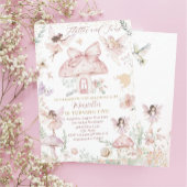 水の色エレガント妖精は5つの誕生日を回している 招待状