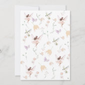 水の色エレガント妖精ワイルドフラワーガーデンベビーS 招待状 (裏面)