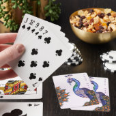 水の色エレガント孔雀カスタマイズ可能 トランプ (インサイチュ)