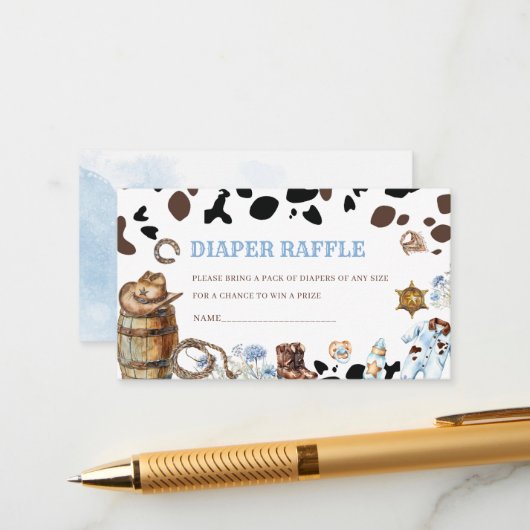 水の色エレガント小さなカウボーイRodeoカントリーバ エンクロージャーカード (正面/裏面インサイチュ)