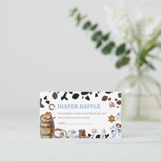 水の色エレガント小さなカウボーイRodeoカントリーバ エンクロージャーカード (スタンド正面)