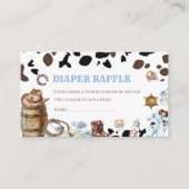 水の色エレガント小さなカウボーイRodeoカントリーバ エンクロージャーカード (正面)