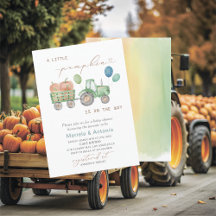 水の色エレガント小さなカボチャ赤ちゃんシャワー