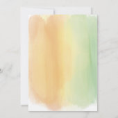 水の色エレガント小さなカボチャ赤ちゃんシャワー 招待状 (裏面)