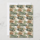 水の色エレガント小さなハンターベビーシャワー 招待状 (裏面)