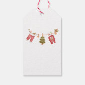 水の色エレガント小さな星サンタ赤ちゃんシャワー ギフトタグ (裏面)