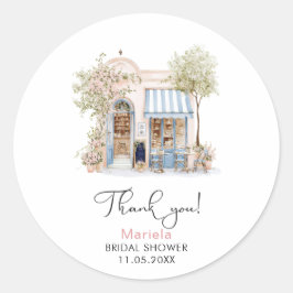 水の色エレガント彼女はOuiピンクの花Bridaと述べた ラウンドシール