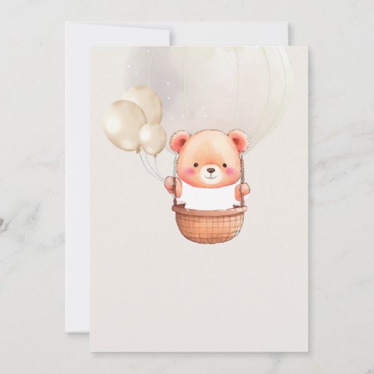 水の色エレガント我々は赤ちゃんシャワーを待つことができる 招待状 (裏面)