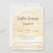 水の色エレガント教会イースターサンライズサービス 招待状 (正面)