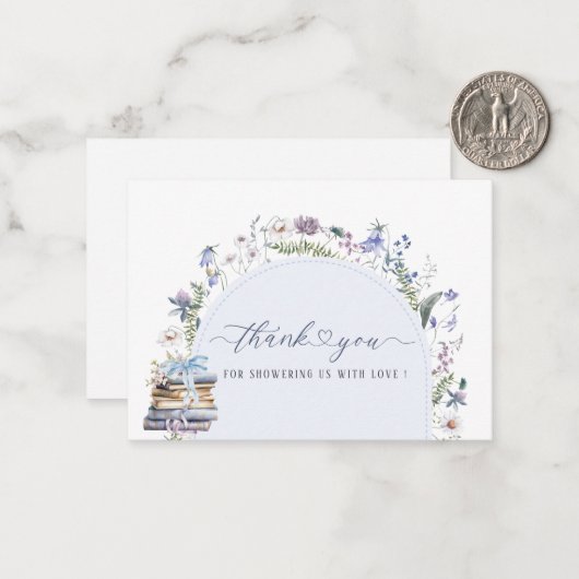 水の色エレガント新しいキャッパー開始ベビーシャワー ノートカード (正面/裏面インサイチュ)