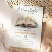 水の色エレガント新しいチャプター赤ちゃんシャワー 招待状