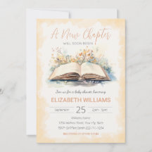 水の色エレガント新しいチャプター赤ちゃんシャワー