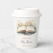 水の色エレガント新しいチャプター赤ちゃんシャワー 紙コップ (裏面)