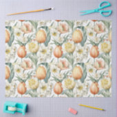 水の色エレガント春の花チューリップダッフォジル 薄葉紙 (クラフト)