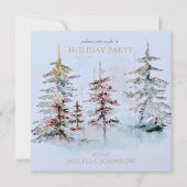 水の色エレガント松の森クリスマスパーティー 招待状 (正面)