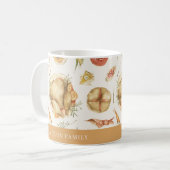 水の色エレガント秋の秋七面鳥感謝祭 コーヒーマグカップ (正面左)