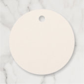 水の色エレガント紅葉カスタムウェディング フェイバータグ (裏面)