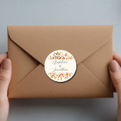 水の色エレガント紅葉カスタムウェディング ラウンドシール