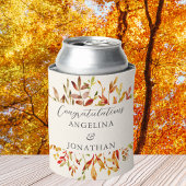 水の色エレガント紅葉カスタムウェディング 缶クーラー