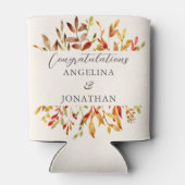 水の色エレガント紅葉カスタムウェディング 缶クーラー (裏面)