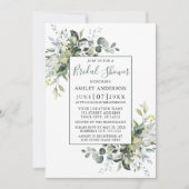水の色エレガント緑シャワーセージ緑 招待状 (正面)