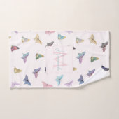 水の色エレガント蝶の美しいデザイン バスタオルセット (ハンドタオル)