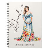 水の色エレガント誕生&ポストパルタムドゥラ ノートブック (正面)