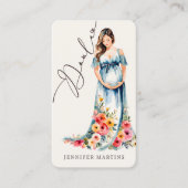 水の色エレガント誕生&ポストパルタムドゥラ 名刺 (正面)