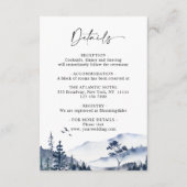 水の色エレガント霧の森の詳細 エンクロージャーカード (正面)