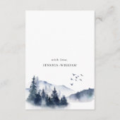 水の色エレガント霧の森の詳細 エンクロージャーカード (裏面)