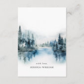 水の色エレガント霧の森の詳細 エンクロージャーカード (裏面)