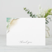 水の色オセアニックありがとうノートカード サンキューカード (スタンド正面)