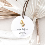 水の色オベビーアヒル赤ちゃんシャワー フェイバータグ