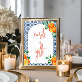 水の色オレンジのイタリアカード&ギフトサイン ポスター