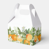 水の色オレンジの花ブライダルシャワーありがとう フェイバーボックス (裏面サイド)