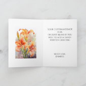 水の色オレンジ春デイリーデイリリー カード (内部)