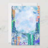 水の色オーシャンシーアニマルズベビーシャワー招待状 招待状 (裏面)