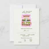 水の色オールドタウンバルコニーメキシ結婚カン 招待状 (正面)