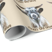 水の色オールド熱狂するヤギ引用文&ファーム動物 ラッピングペーパー (ロールコーナー)