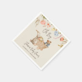 水の色オ男の子ボホ子供部屋ベビーシャワー昼寝 スタンダードカクテルナプキン (角)