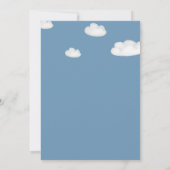 水の色オ赤ちゃんブルーレインボーベビーシャワー 招待状 (裏面)