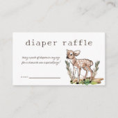 水の色オ鹿ウッドランドおむつラッフルカード エンクロージャーカード (正面)